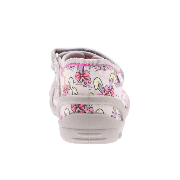 Kapcie dziecięce tekstylne sandałki na rzepy