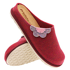 Kapcie damskie obuwie domowe filc / wyjmowana wkładka