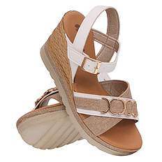 Sandały damskie wysoki koturn