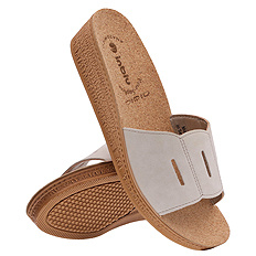 Kapcie damskie obuwie domowe klapki na korku