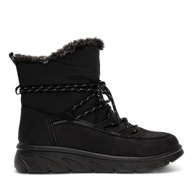 Botki zimowe damskie śniegowce sznurowane z zamkiem
