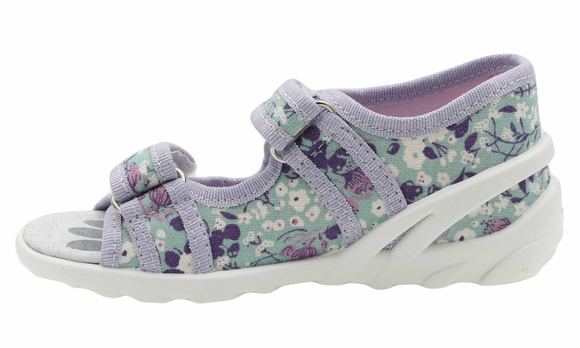 Kapcie dziecięce tekstylne sandałki na rzepy