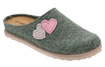 Kapcie damskie obuwie domowe filc Serca / wyjmowana wkładka
