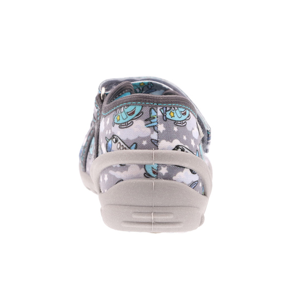 Kapcie dziecięce tekstylne sandałki na rzepy