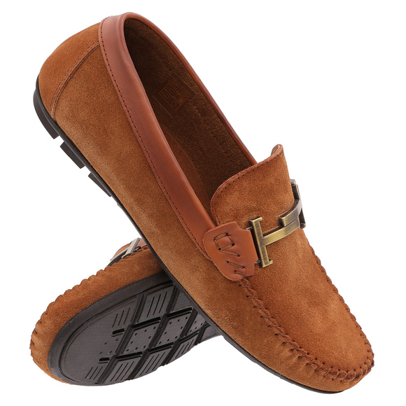 Obuwie męskie półbuty mokasyny skórzane