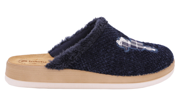 Kapcie damskie ciepłe obuwie domowe z motywem pieska