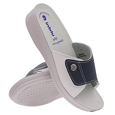 Klapki damskie medyczne bez palcy na rzep