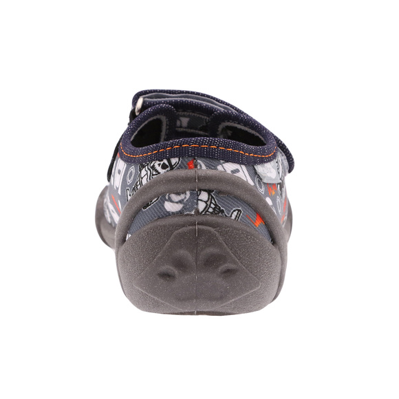 Kapcie dziecięce tekstylne sandałki na rzepy