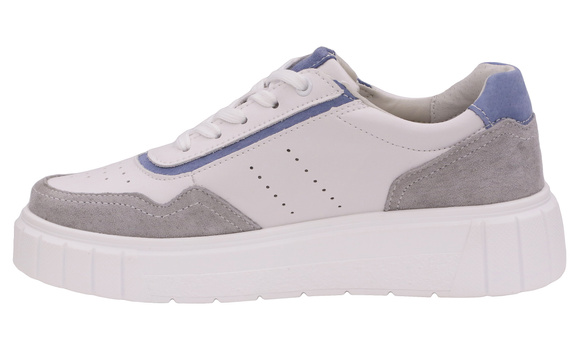Obuwie damskie sneakersy na platformie z suwakiem