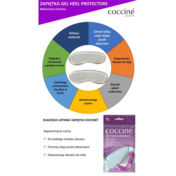 COCCINE Zapiętki żelowe rozmiar L/XL