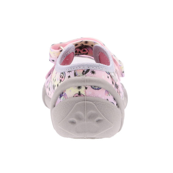 Kapcie dziecięce tekstylne sandałki na rzepy