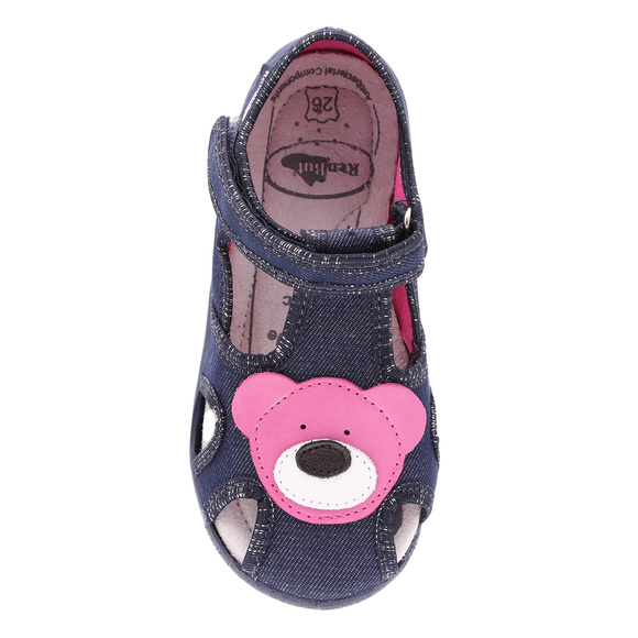 Kapcie dziecięce obuwie tekstylne na rzep