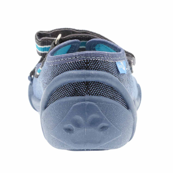 Kapcie dziecięce tekstylne sandałki na rzepy