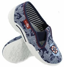 Kapcie dziecięce obuwie tekstylne na gumce