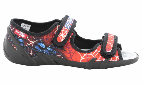 Kapcie dziecięce tekstylne sandałki na rzepy