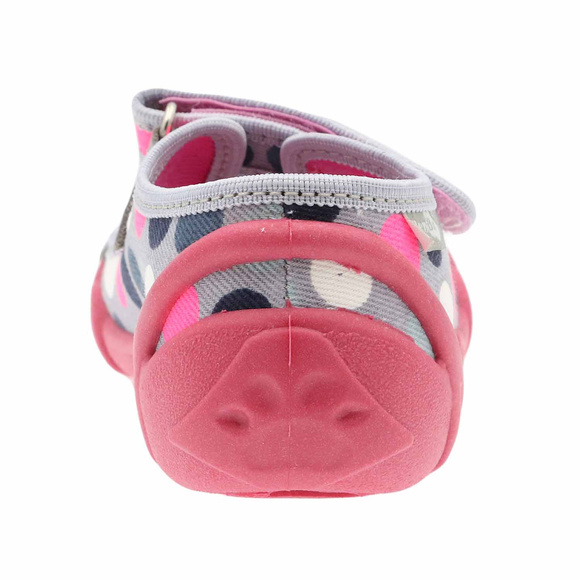 Kapcie dziecięce tekstylne sandałki na rzepy