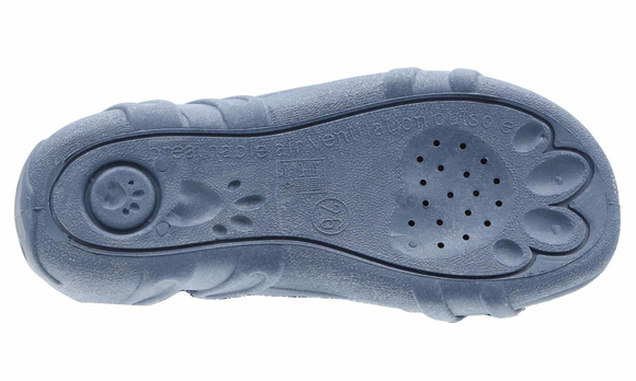 Kapcie dziecięce tekstylne sandałki na rzepy