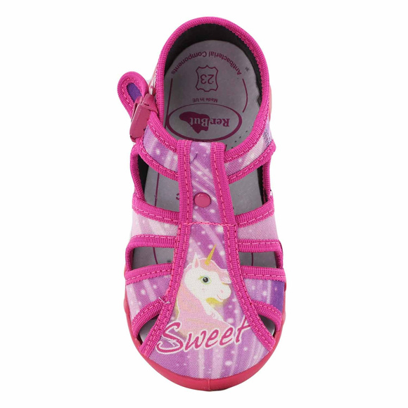 kapcie dziecięce obuwie tekstylne na rzep