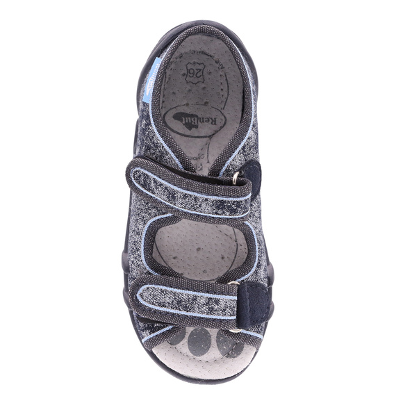 Kapcie dziecięce tekstylne sandałki na rzepy