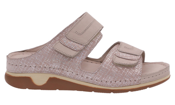 Klapki damskie profilaktyczne na rzepy wrażliwe stopy