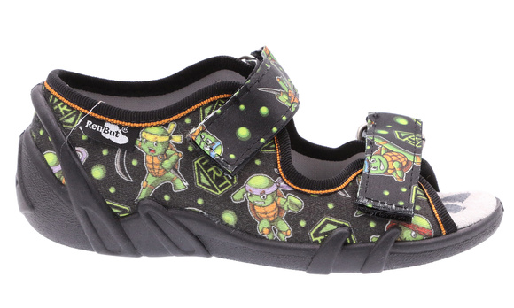 Kapcie dziecięce tekstylne sandałki na rzepy