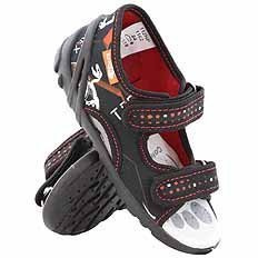 Kapcie dziecięce tekstylne sandałki na rzepy