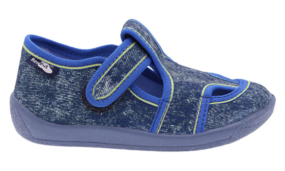 Kapcie dziecięce obuwie tekstylne na rzep