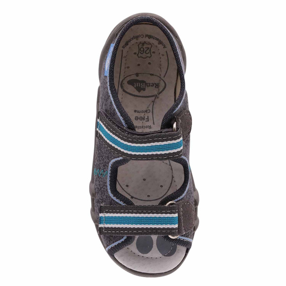 Kapcie dziecięce tekstylne sandałki na rzepy