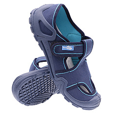 Kapcie dziecięce obuwie tekstylne na rzep