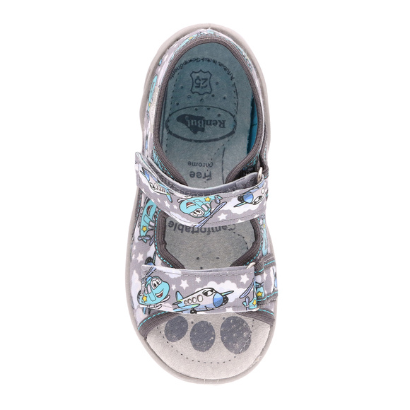 Kapcie dziecięce tekstylne sandałki na rzepy