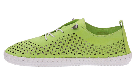 Obuwie damskie sportowe półbuty ażurowe skórzane Barefoot