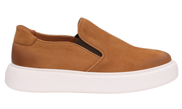 Obuwie męskie półbuty wsuwane z gumą