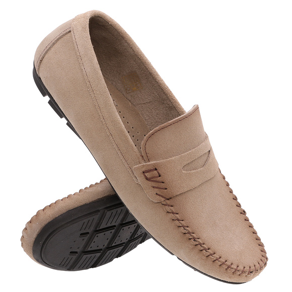 Obuwie męskie półbuty mokasyny skórzane