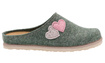 Kapcie damskie obuwie domowe filc Serca / wyjmowana wkładka
