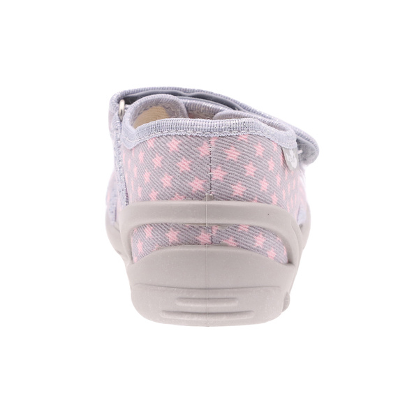 Kapcie dziecięce tekstylne sandałki na rzepy