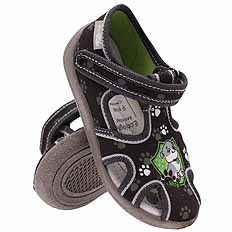 Kapcie dziecięce obuwie tekstylne na rzep