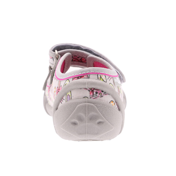 Kapcie dziecięce tekstylne sandałki na rzepy