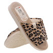 Kapcie damskie obuwie domowe odkryte palce w panterkę