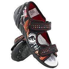 Kapcie dziecięce tekstylne sandałki na rzepy