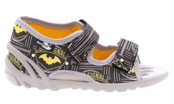 Kapcie dziecięce tekstylne sandałki na rzepy