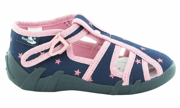 kapcie dziecięce obuwie tekstylne na rzep