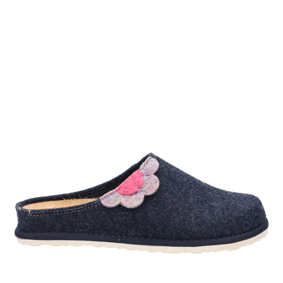 Kapcie damskie obuwie domowe filc / wyjmowana wkładka