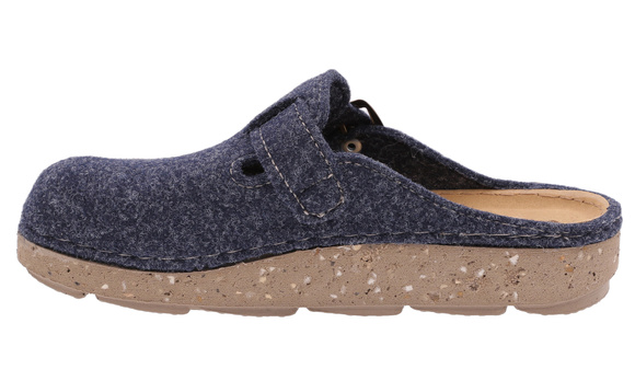 Kapcie damskie wygodne obuwie domowe Filc z klamrą