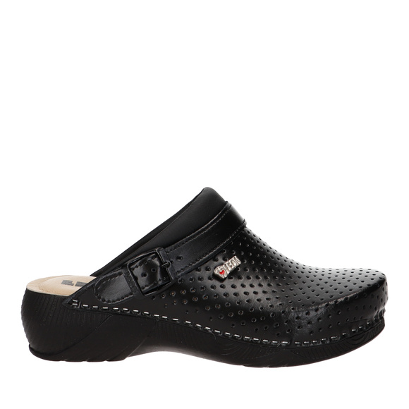 Klapki medyczne damskie wysokie profilaktyczne z paskiem