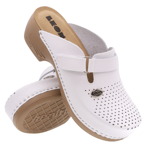 Klapki medyczne damskie wysokie profilaktyczne na rzep