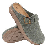 Kapcie damskie wygodne obuwie domowe Filc z klamrą