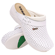 Klapki medyczne damskie wysokie profilaktyczne z paskiem