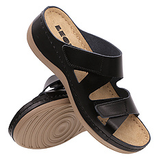 Klapki damskie casual profilaktyczne na rzepy