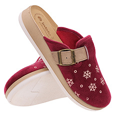 Kapcie damskie ciepłe obuwie domowe z regulacją Śnieżki