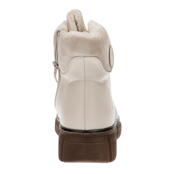 Botki zimowe damskie sznurowane z zamkiem